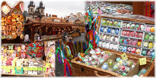 ตลาดต่าง ๆ ในกรุงปรากช่วงเทศกาลอีสเตอร์