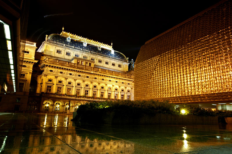 National Theatre at night